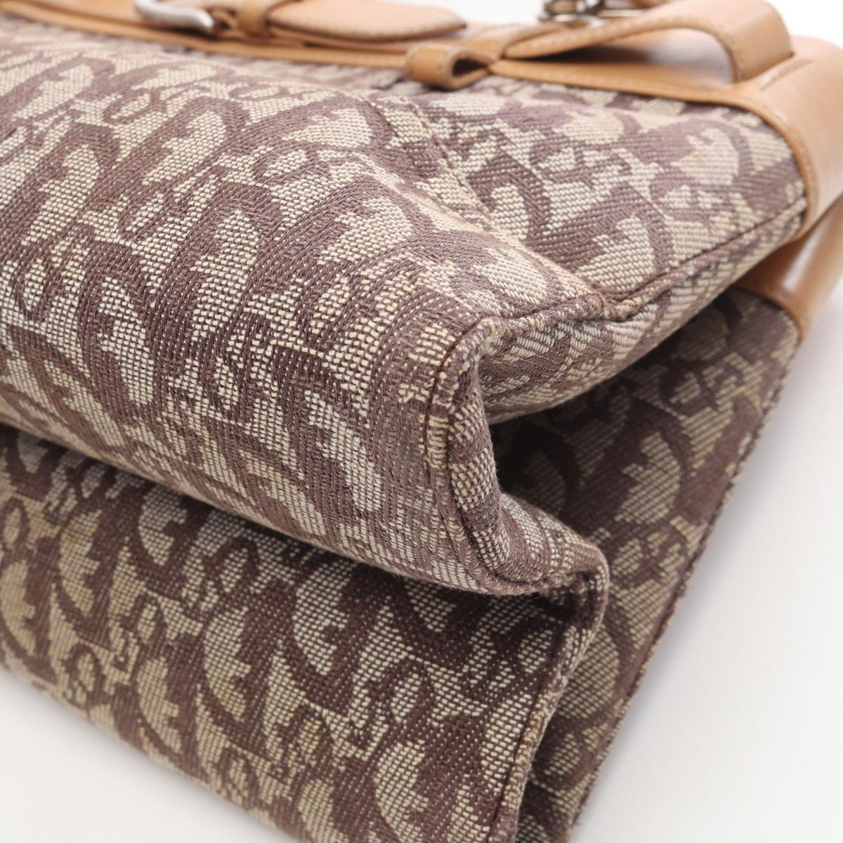 Dior Handbag Trotter Brown Canvas Leather — view 6