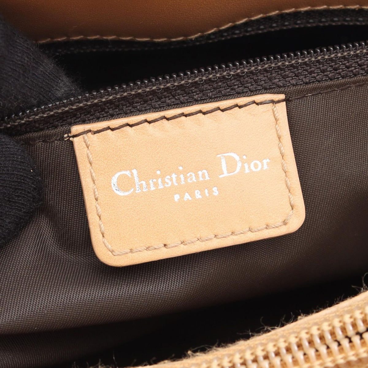 Dior Handbag Trotter Brown Canvas Leather — view 4