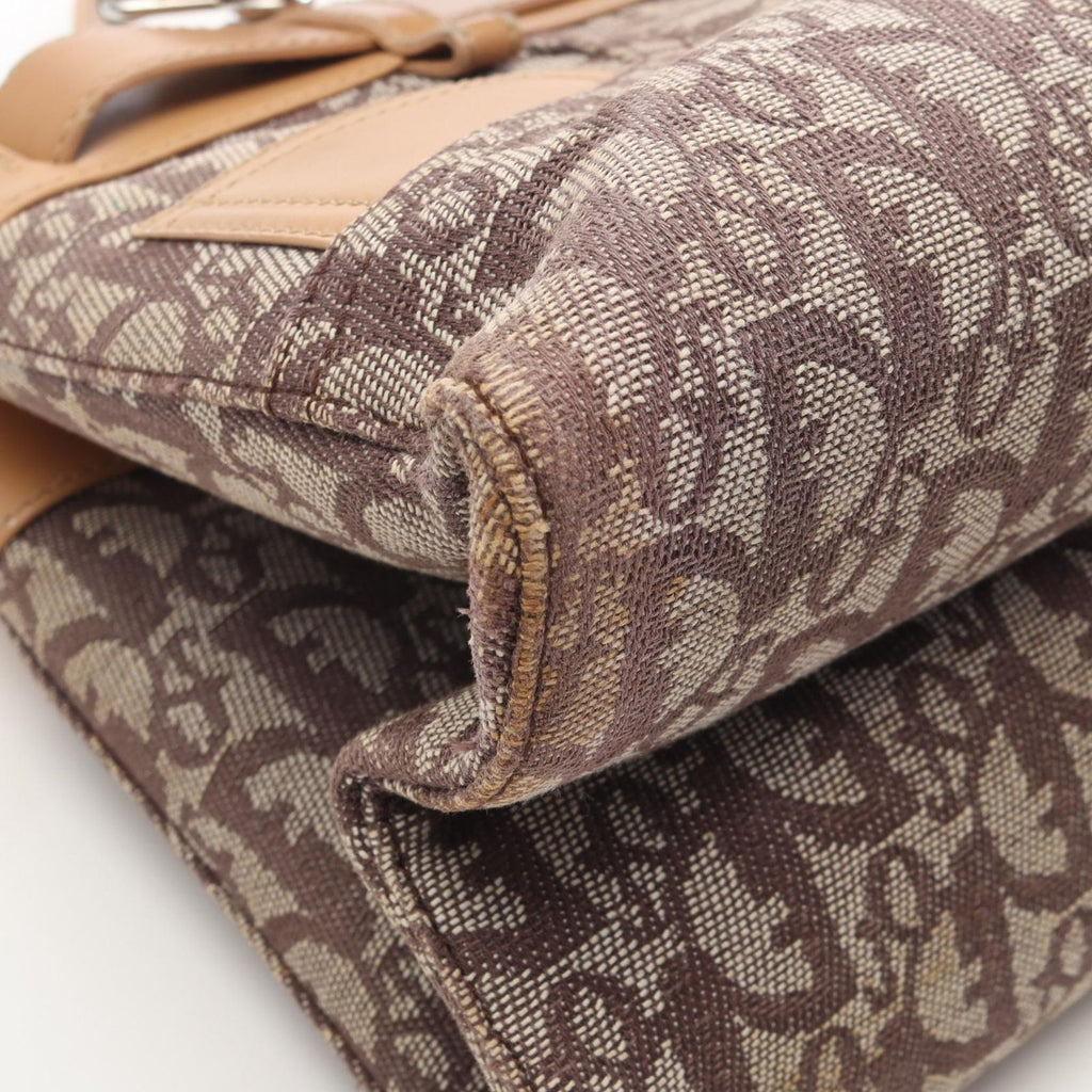 Dior Handbag Trotter Brown Canvas Leather — view 5