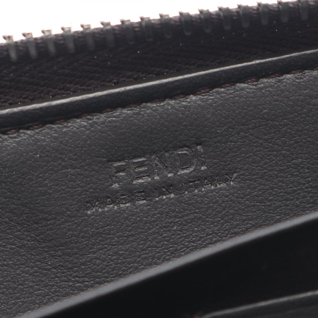 Fendi Round Wallet Zucca Brown Leather — view 4