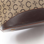 Celine Shoulder Bag Macadam Beige Canvas Leather — view 8