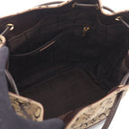 Celine Shoulder Bag Macadam Beige Canvas Leather — view 3