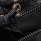 Chanel Backpack Triple CC Logo Black Caviar Leather Coco — view 6