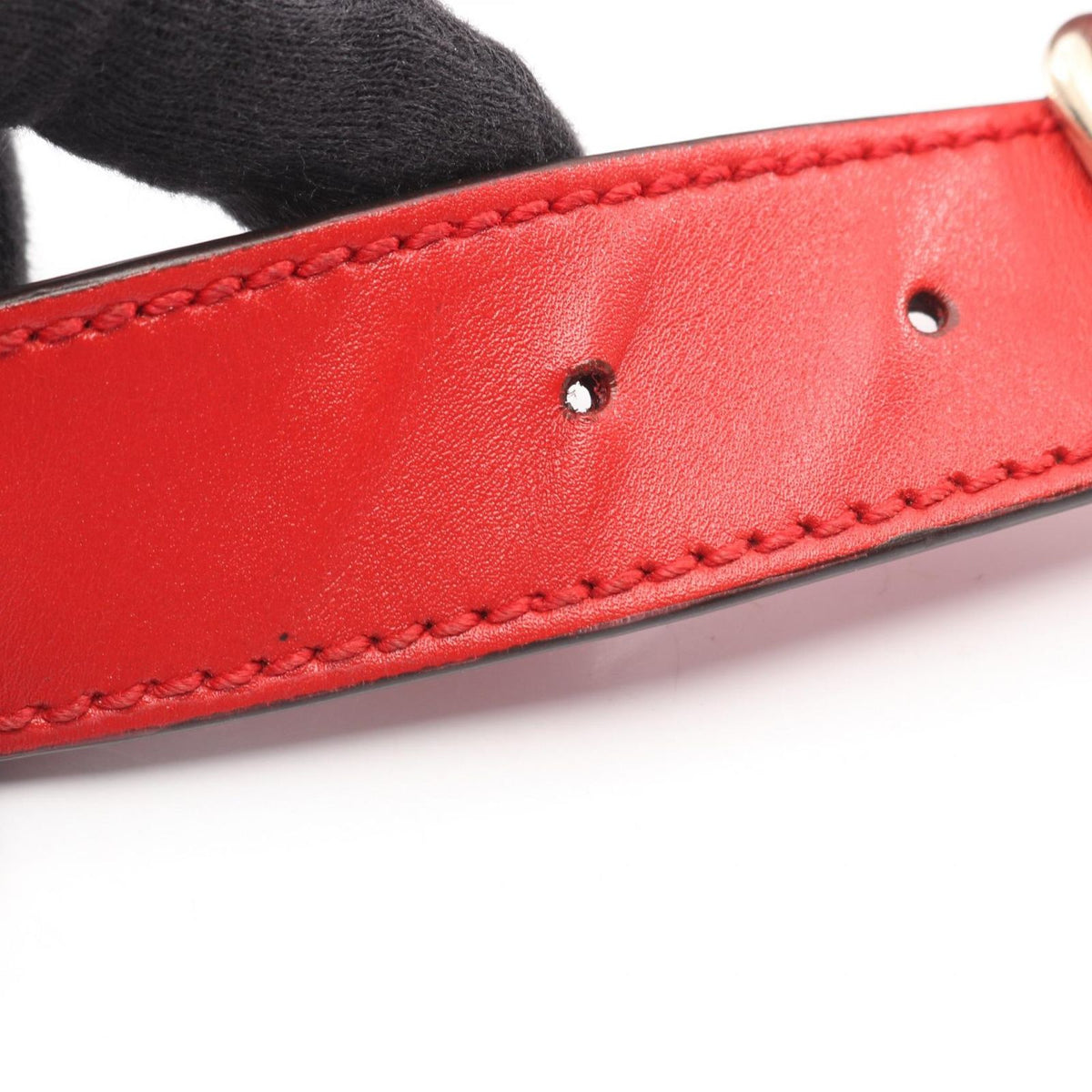 Gucci Shoulder Bag Diamante Red Leather — view 7