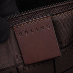 Celine Shoulder Bag Macadam Brown Canvas Leather — view 4