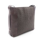 Celine Shoulder Bag Macadam Brown Canvas Leather — view 2