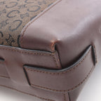 Celine Shoulder Bag Macadam Brown Canvas Leather — view 8