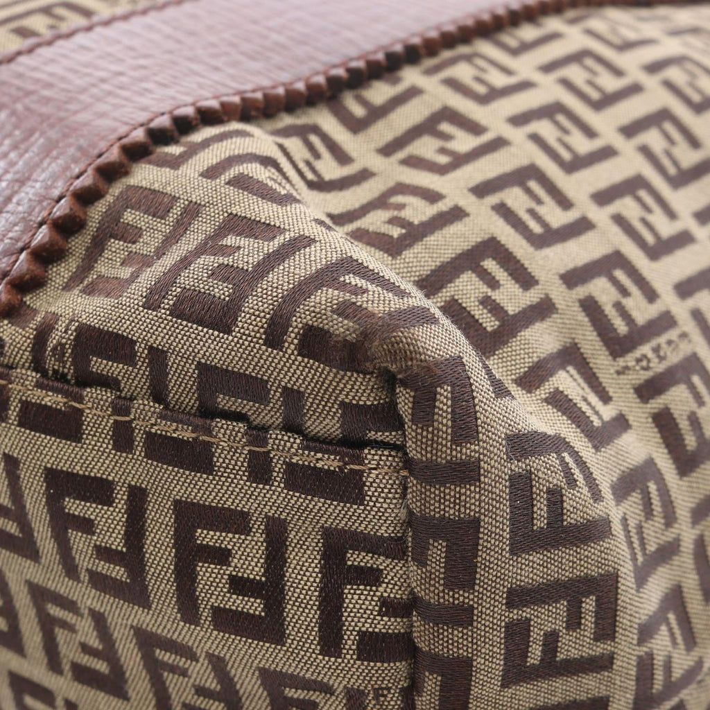 Fendi Tote Zucchino Beige Canvas Leather — view 7