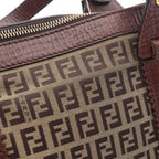 Fendi Tote Zucchino Beige Canvas Leather — view 8