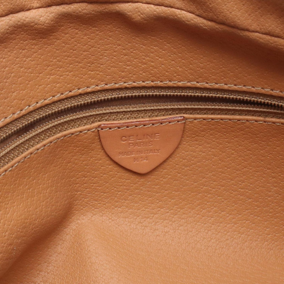 Celine Shoulder Bag Macadam Dark Brown Canvas Leather — view 4