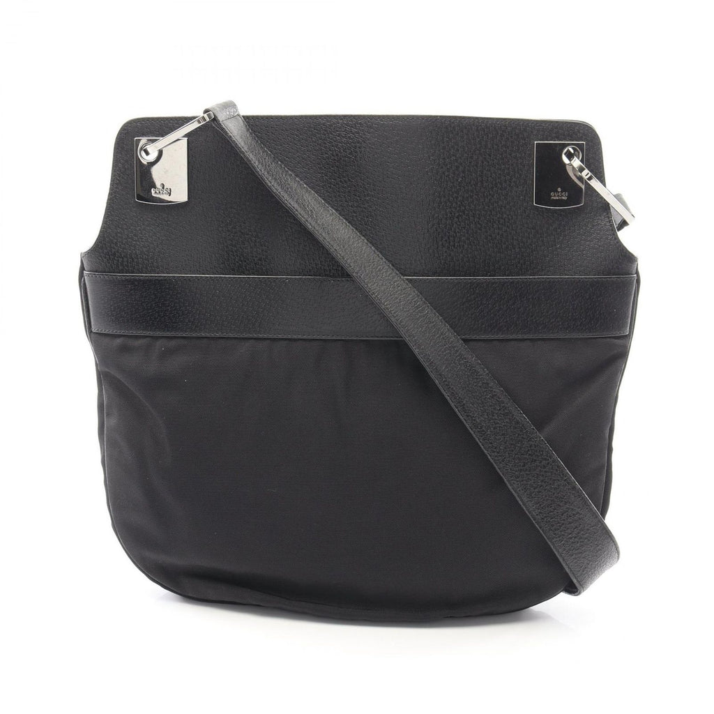 Gucci Shoulder Bag 001 Black Nylon Leather