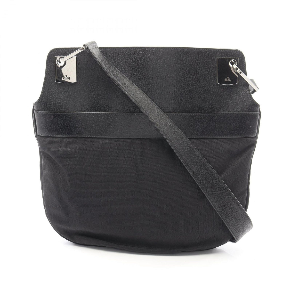 Gucci Shoulder Bag 001 Black Nylon Leather