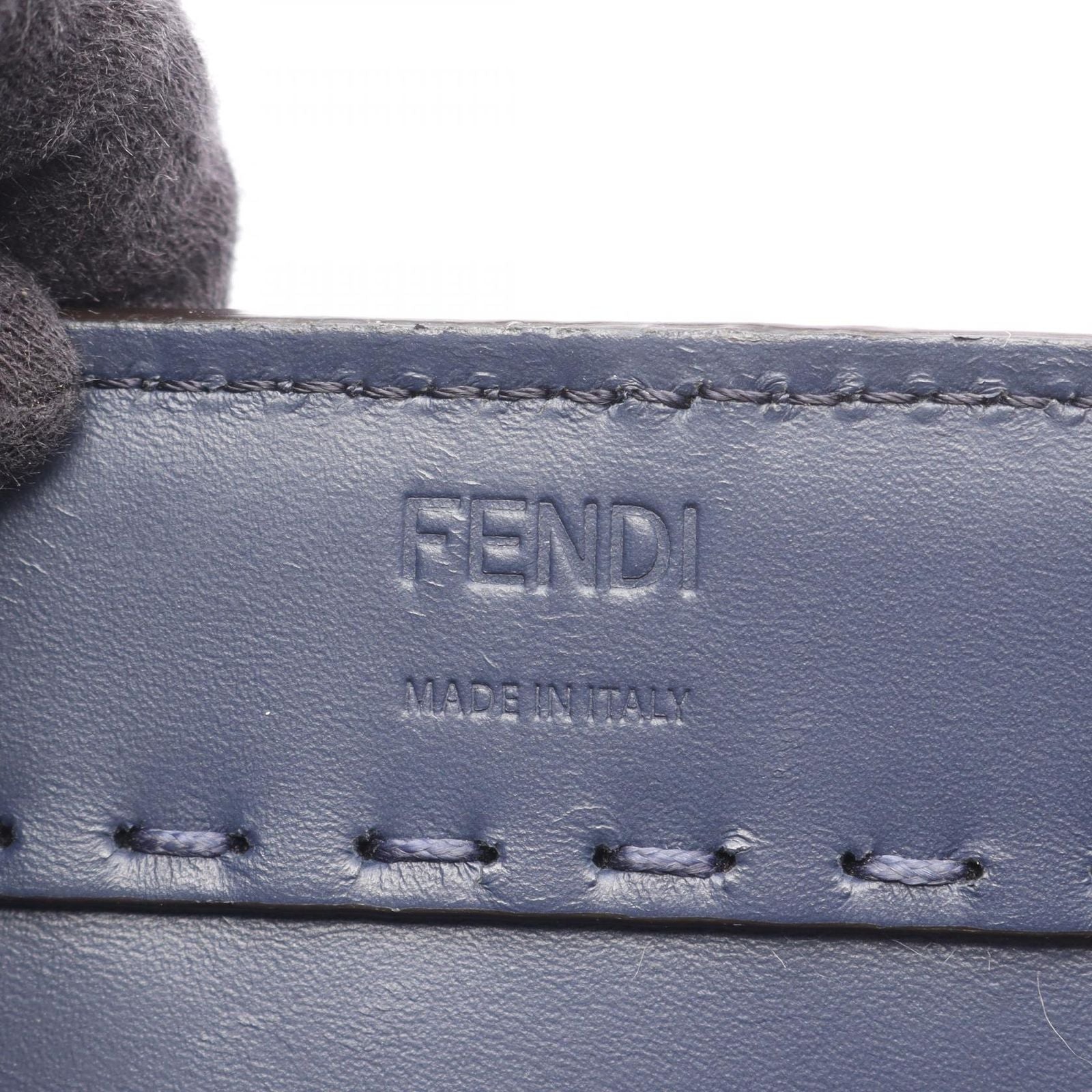 Fendi Tote Shopping Navy Leather 2-Way — view 4