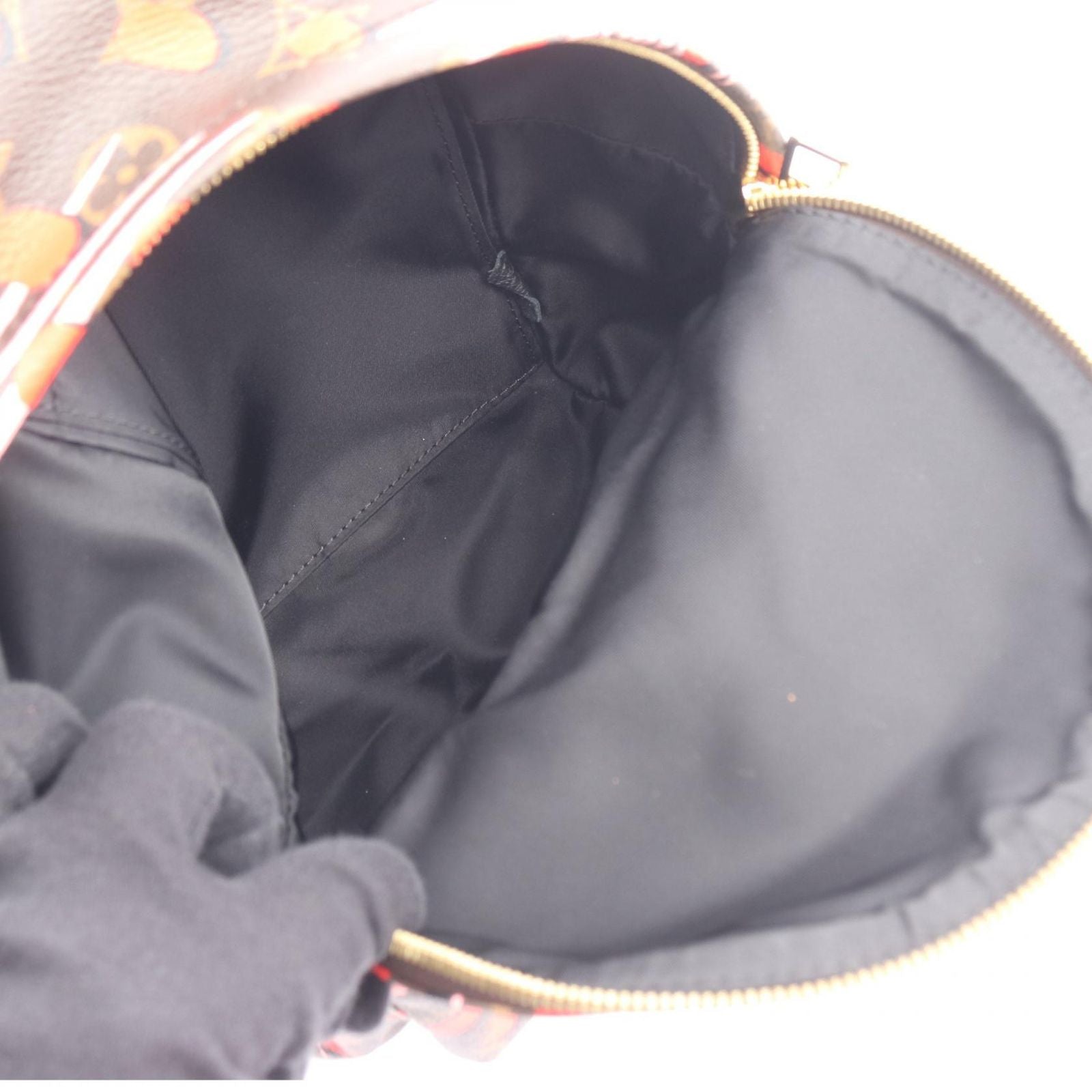 Louis Vuitton Backpack Palm Springs PM Monogram Jungle Dot Sugar Pink Poppy — view 3
