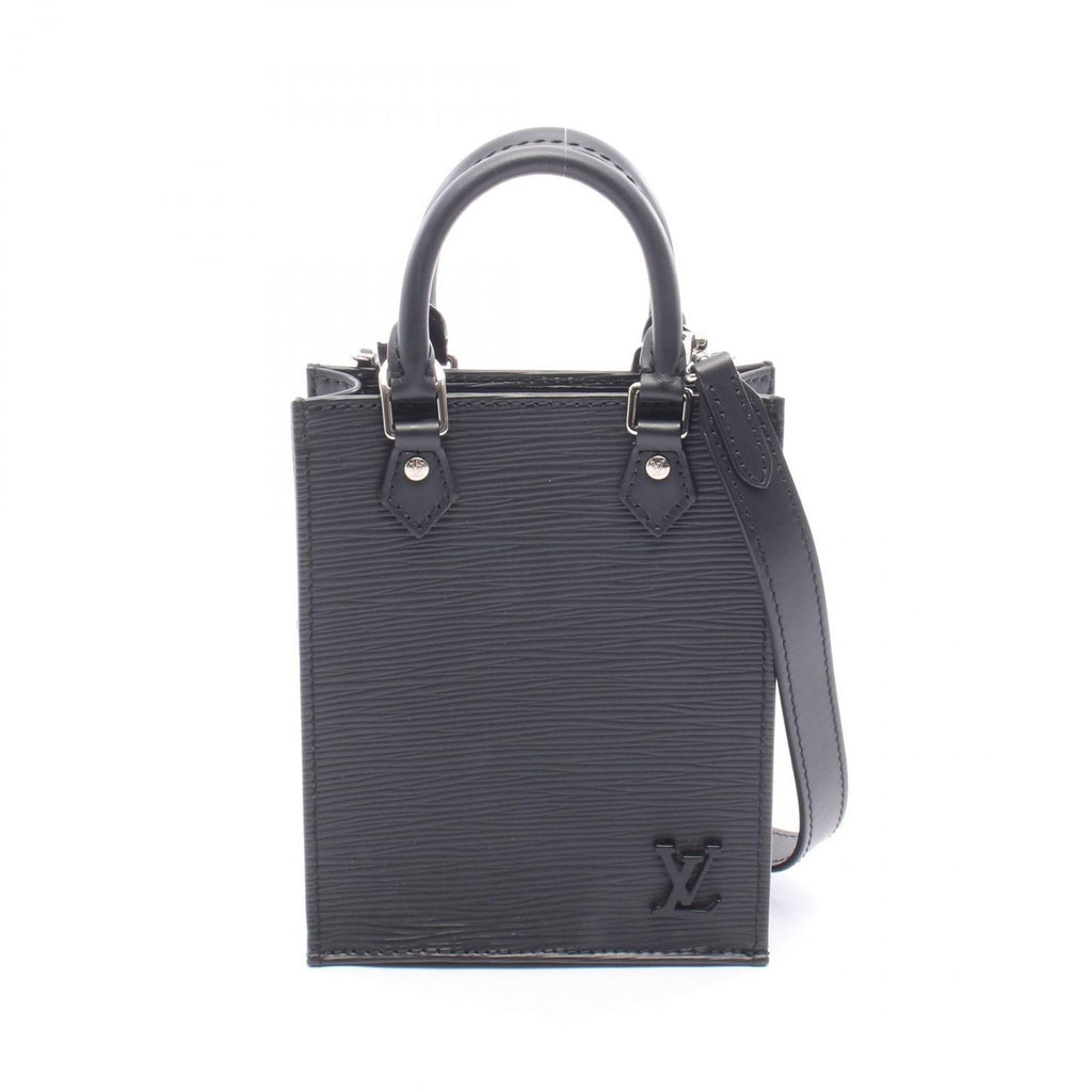 Louis Vuitton Handbag Sac Plat Epi Noir 2-Way Leather Petite