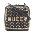 Gucci Shoulder Bag Guccy Sega Black Gold Leather Mini
