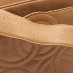 Chanel Shoulder Bag Triple CC Logo Beige Caviar Leather Coco — view 9