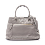 Gucci Handbag Micro Guccissima 2-Way Gray Leather