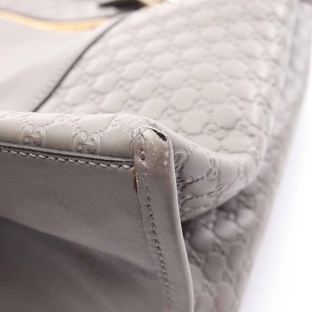 Gucci Handbag Micro Guccissima 2-Way Gray Leather — view 9