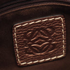 Loewe Shoulder Bag Anagram Brown Canvas Leather — view 4
