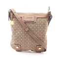 Loewe Shoulder Bag Anagram Brown Canvas Leather
