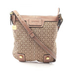 Loewe Shoulder Bag Anagram Brown Canvas Leather