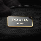 Prada Tote Camouflage 2-Way Khaki Nylon Saffiano Leather Triangle Logo — view 4