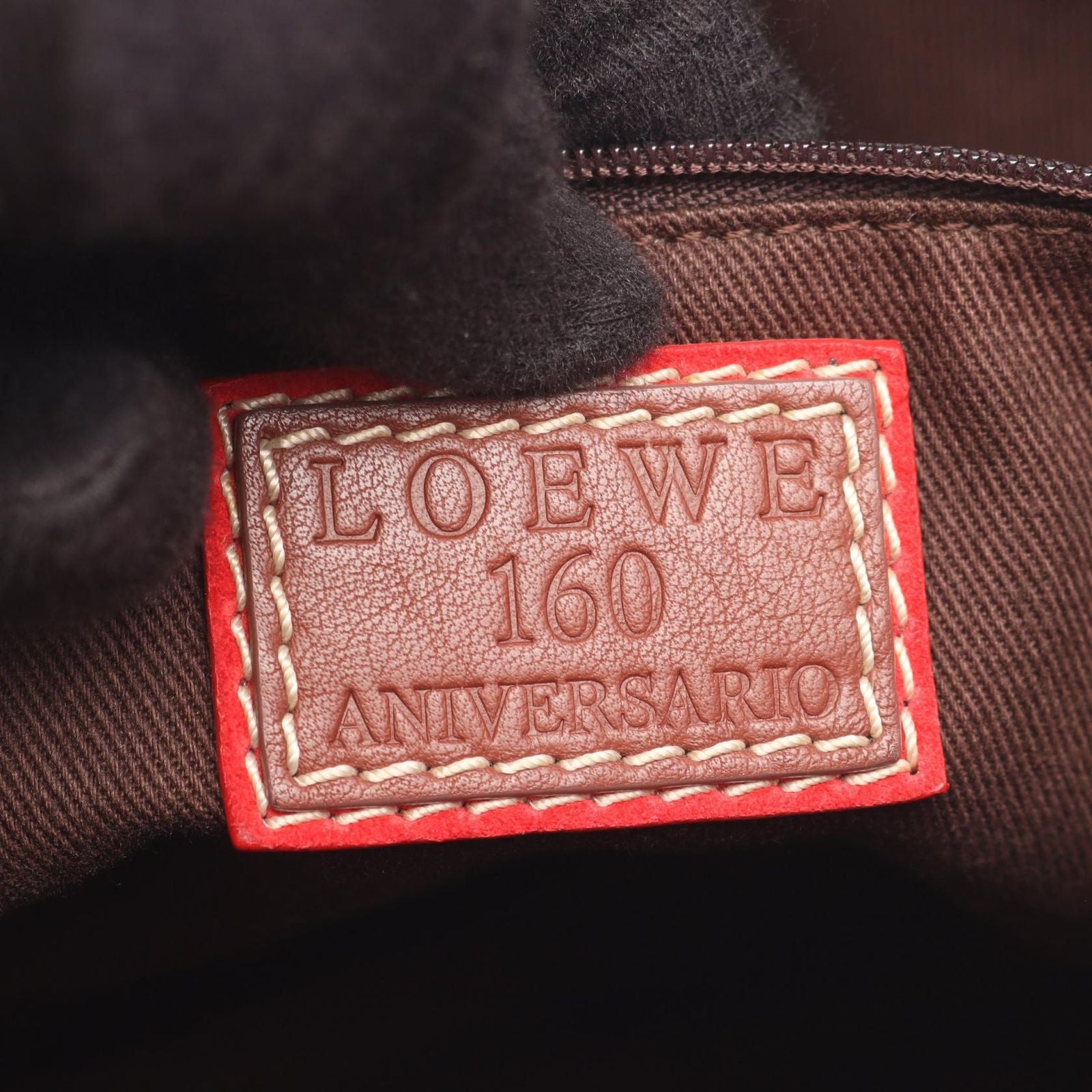 Loewe Shoulder Bag Anniversary Beige Canvas Suede — view 4