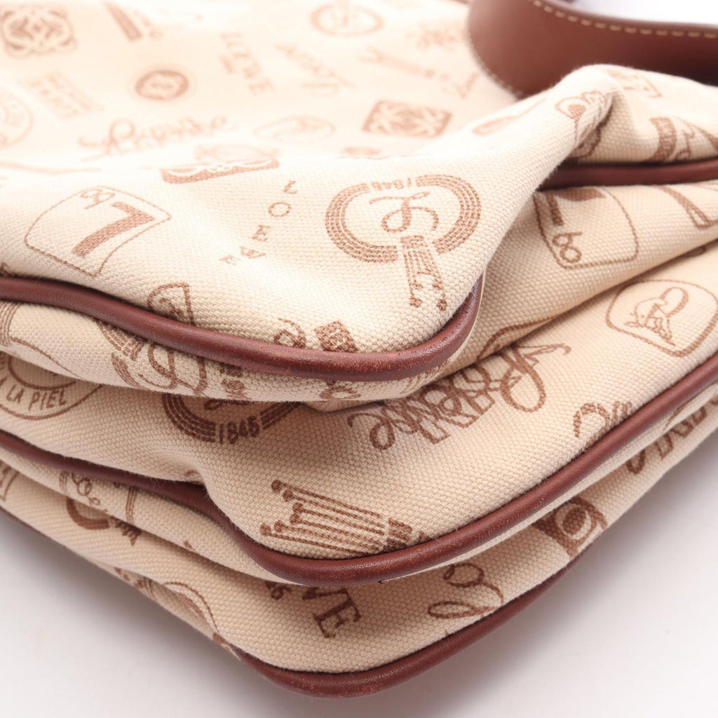 Loewe Shoulder Bag Anniversary Beige Canvas Suede — view 7