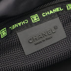 Chanel Shoulder Bag Sports Line CC Logo Black Nylon Rubber — view 4