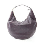 Gucci Shoulder Bag Horsebit Purple Leather