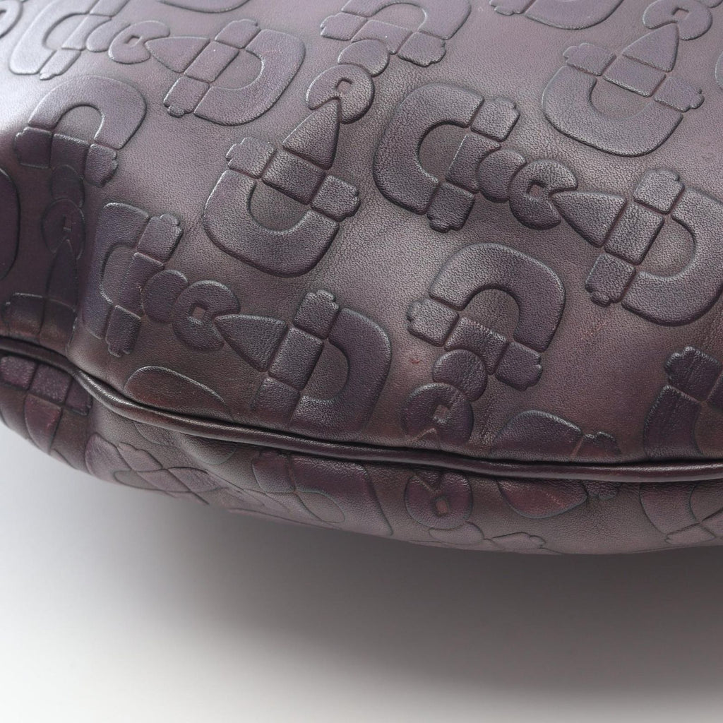 Gucci Shoulder Bag Horsebit Purple Leather — view 9