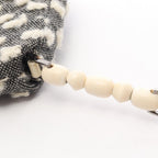Dior Shoulder Bag Maris Pearl Black White Wool Leather — view 8