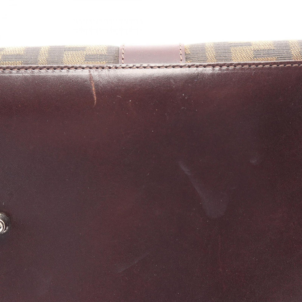 Fendi Handbag Zucca Brown Canvas Leather — view 7