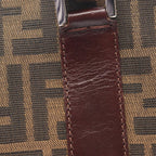 Fendi Handbag Zucca Brown Canvas Leather — view 6