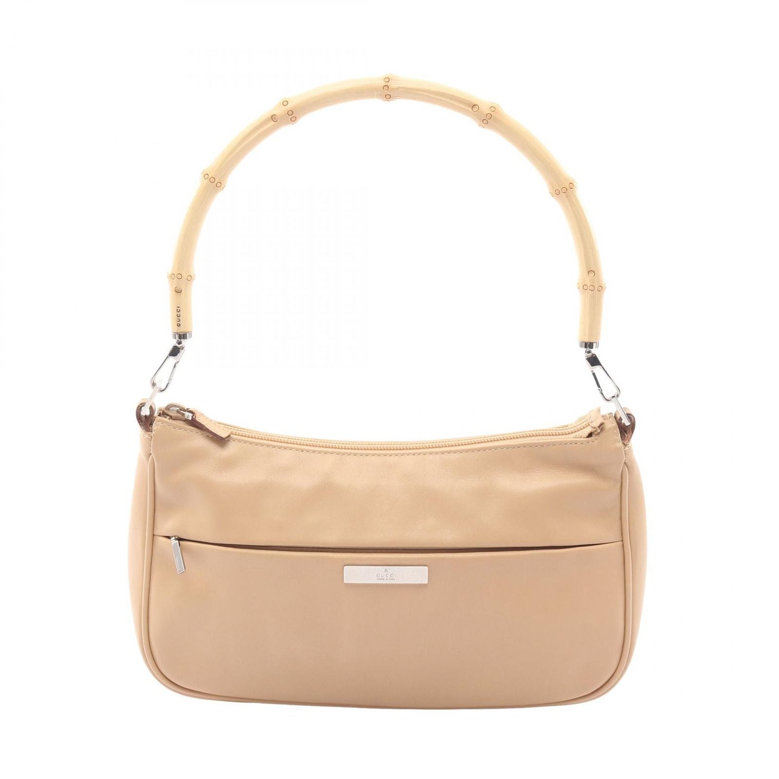 Gucci Handbag Bamboo Beige Leather Hand