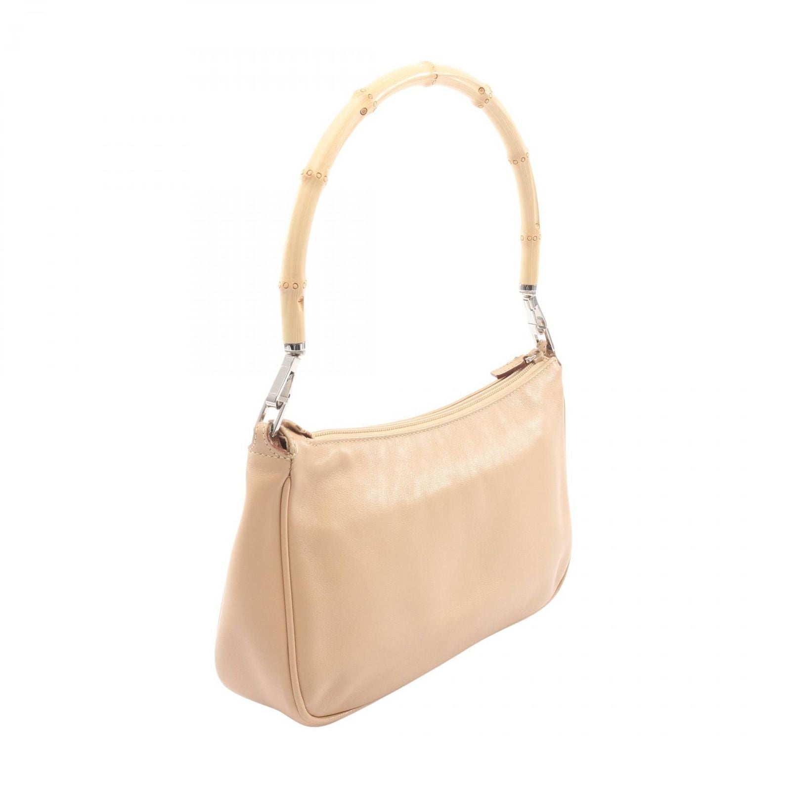 Gucci Handbag Bamboo Beige Leather Hand — view 2