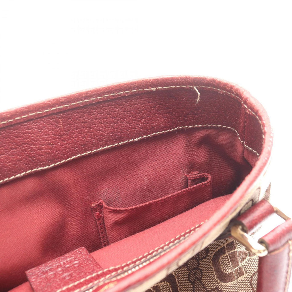 Gucci Handbag New Jackie Horsebit Beige Brown Bordeaux Canvas Leather — view 5
