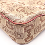 Gucci Handbag New Jackie Horsebit Beige Brown Bordeaux Canvas Leather — view 6