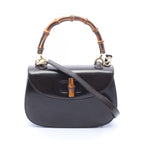 Gucci Handbag Bamboo 2-Way 000 Brown Leather Shoulder