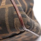 Fendi Tote Etnico Zucca Brown Canvas Leather Handbag — view 6