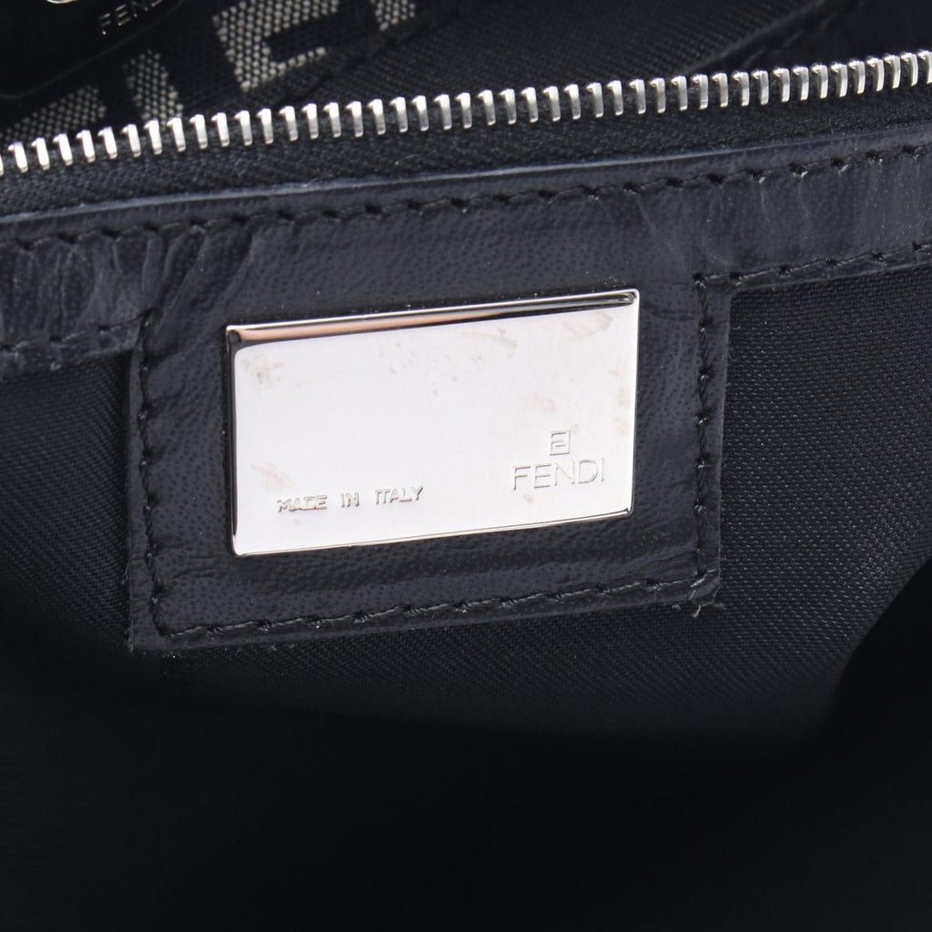 Fendi Tote Zucca Beige Black Canvas Leather Zucchino Handbag — view 4