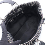 Fendi Tote Zucca Beige Black Canvas Leather Zucchino Handbag — view 3