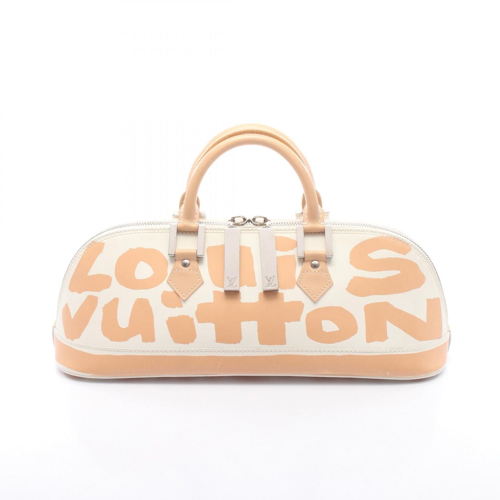Louis Vuitton Handbag Alma Horizontal Monogram Graffiti White Beige Leather