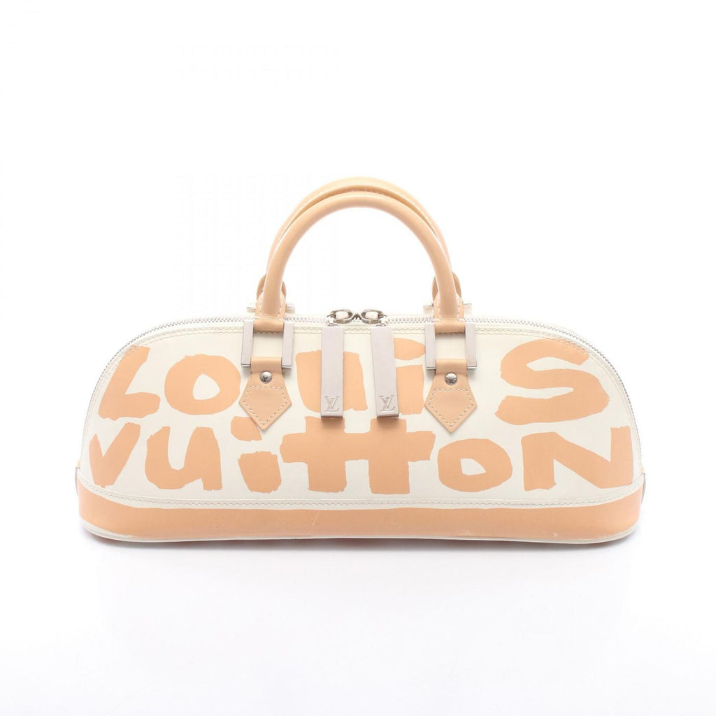 Louis Vuitton Handbag Alma Horizontal Monogram Graffiti White Beige Leather