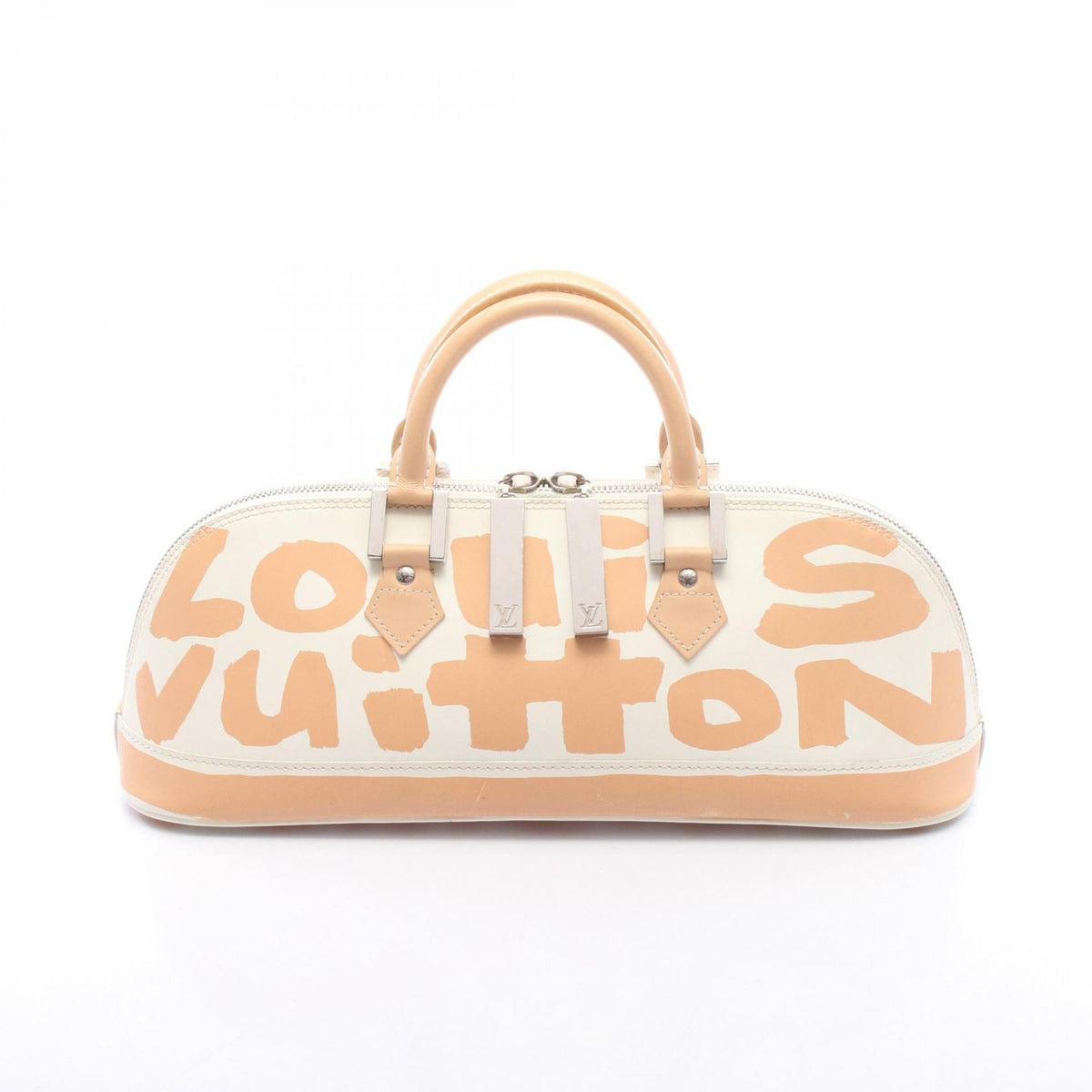 Louis Vuitton Handbag Alma Horizontal Monogram Graffiti White Beige Leather