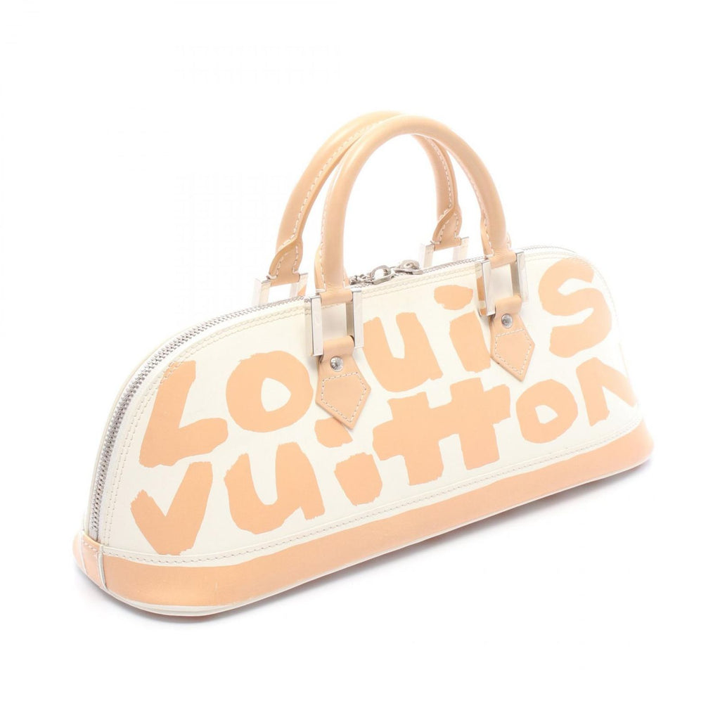 Louis Vuitton Handbag Alma Horizontal Monogram Graffiti White Beige Leather — view 2