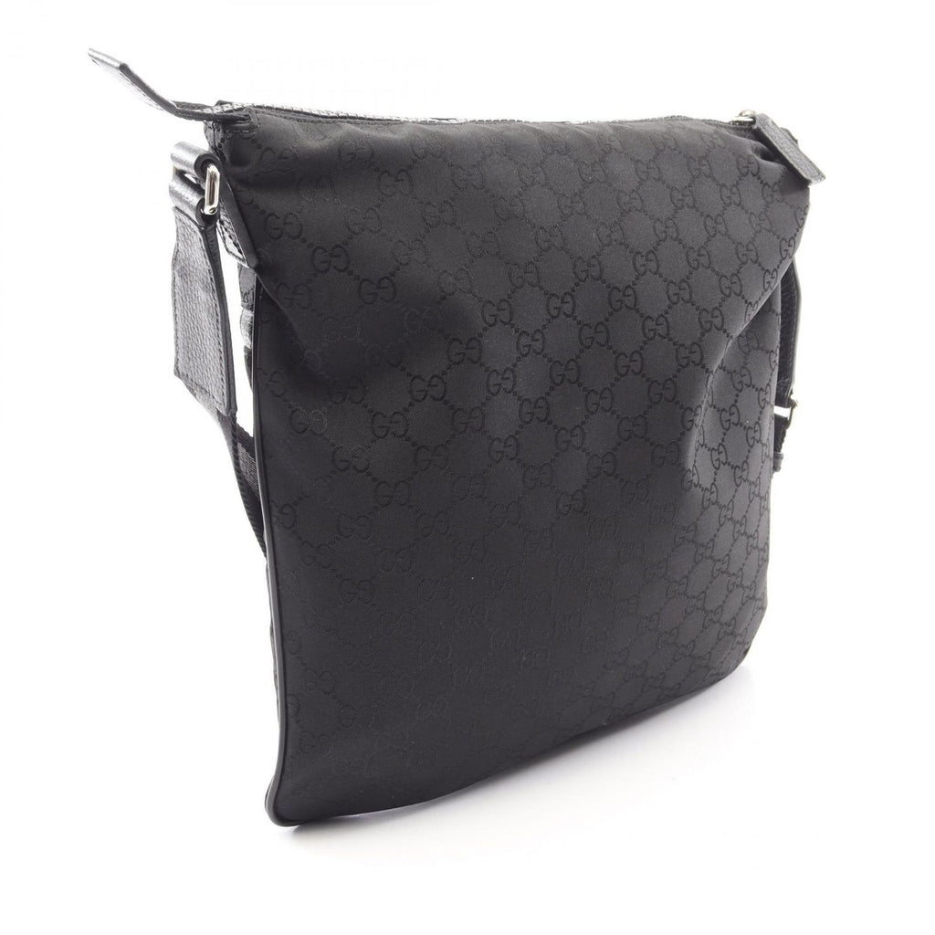 Gucci Shoulder Bag GG Pattern Black Leather Nylon — view 2