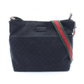 Gucci Shoulder Bag GG Canvas Sherry Line Black