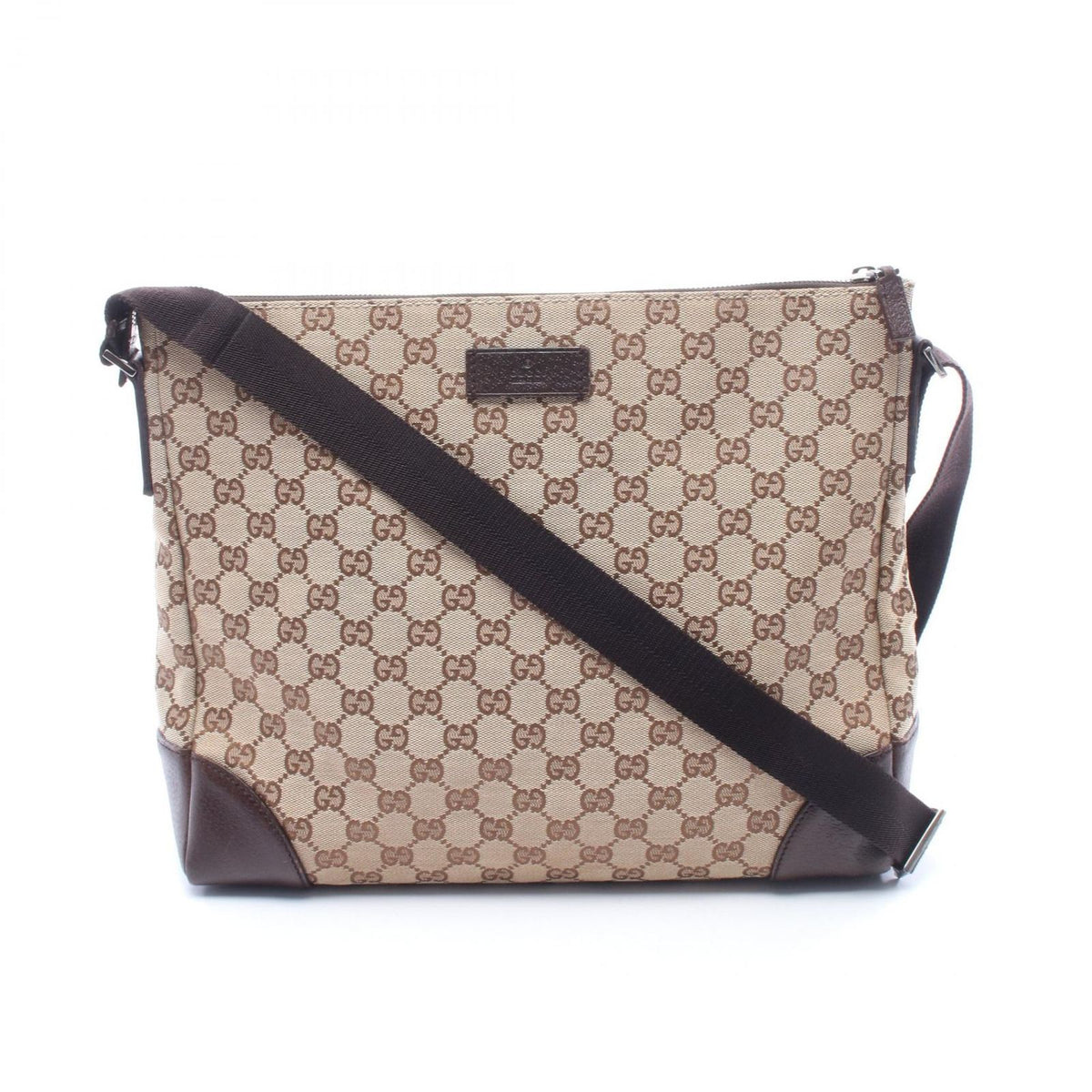 Gucci Shoulder Bag GG Canvas Beige Back